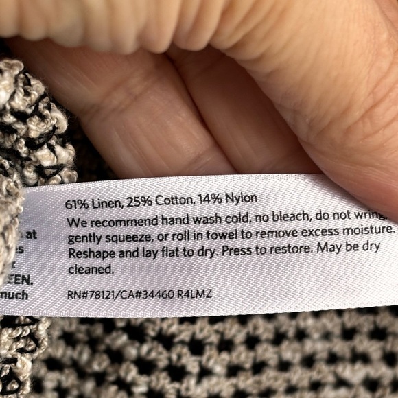 Eileen Fisher Petite women’s snap front long sleeve linen blend lady jacket LP - Picture 5 of 6